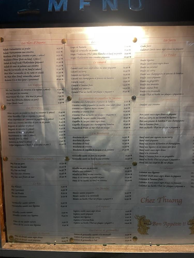 CHEZ THUONG - Menu Image 1